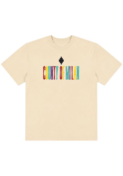 T-shirt bambina panna in cotone MARCELO BURLON | JGTH077PANNA